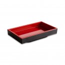 ASIA PLUS Bento Box rechteckig aus Melamin - 15,5 x 9,5 x 3 cm - rot/schwarz