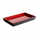 ASIA PLUS Bento Box rechteckig aus Melamin - 25 x 15,5 x 3 cm - rot/schwarz
