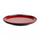 ASIA PLUS Teller rund aus Melamin Ø 19,5 cm x 2 cm - rot/schwarz