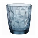 Bormioli Rocco, Diamond Ocean Blue Universalglas, Ø 91 mm, H: 103 mm, Inhalt: 39 cl
