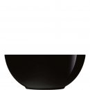 Schwarze runde Glasschale aus Opalglas mit einem...