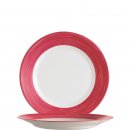 Arcoroc Teller aus der Serie Brush mit einem rot-farbigen...