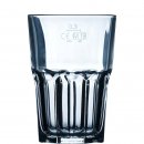 Geeichtes und stapelbares Longdrinkglas Granity von Arcoroc mit einem Inhalt von 35 Zentiliter und Füllstrich bei 0,3 Liter