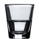 Schnapsglas Stack Up von Arcoroc mit einem Fassungsvermögen von fünfundvierzig Milliliter und ohne Füllstrich