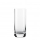 Zylindrisches hohes Trinkglas mit abgerundetem Boden für verschiedene Getränke wie Longdrinks oder Softdrinks geeignet