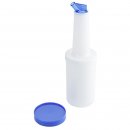 Getränkemix-/ Vorratsbehälter 1 Liter, Ausgießer & Deckel: BLAU, Behälter: Weiß