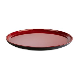 ASIA PLUS Teller rund aus Melamin Ø 24 cm x 2 cm - rot/schwarz