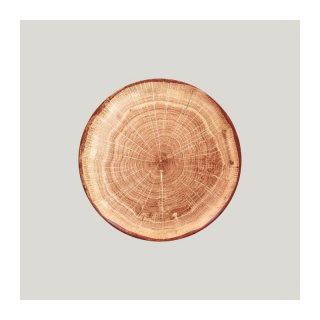 Woodart Teller flach coupe  - Timber Brown - Ø 24 cm