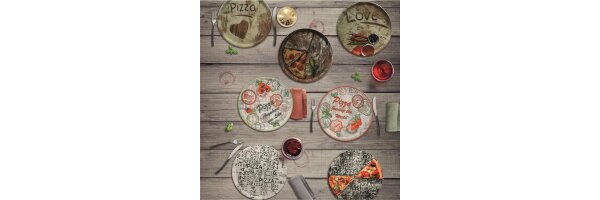 Pizzateller mit Dekor - Saturnia Porzellan