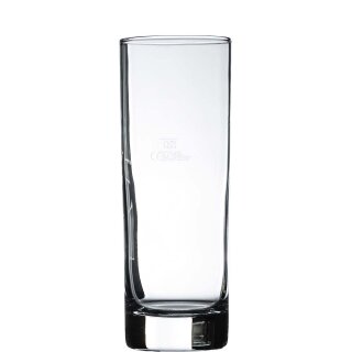 Geeichtes Trinkglas Islande von Arcoroc mit einem Inhalt von sechsunddreißig Zentiliter und einem Füllstrich bei 0,2 Liter