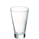Stabiles Longdrinkglas aus der Serie Shetland von dem französischen Trinkglas Hersteller Arcoroc mit einem Fassungsvermögen von vierhundertzwanzig Milliliter 