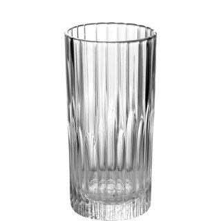 Zylindrisches Trinkglas mit Längsrillen