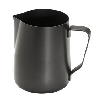 Milchkanne aus Edelstahl in schwarz, antihaftbeschichtet, Ø 8 cm, H: 10 cm, Inhalt: 0,35 Liter