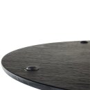 Tablett SLATE aus Melamin mit Schieferlook schwarz - Ø 30 cm
