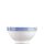 Arcoroc Suppenschale aus der Serie Brush mit einem blau-farbigen Streifendekor und einem Fassungsvermögen von einundfünfzig Zentiliter sind die ideale Lösung für Kantine oder Altenheim