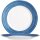 Arcoroc Essteller aus der Serie Brush mit einem dunkelblau-farbigen Streifendekor und einem Durchmesser von 254 millimeter sind als flacher Teller ideal für Kantinen oder Seniorenheime
