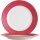Arcoroc Essteller aus der Serie Brush mit einem rot-farbigen Streifendekor und einem Durchmesser von 254 millimeter sind als flacher Teller ideal für Kantinen oder Seniorenheime