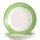 Arcoroc Suppenteller aus der Serie Brush mit einem grün-farbigen Streifendekor und einem Durchmesser von 225 millimeter sind die ideal für den Einsatz im Kindergarten oder Altenheim