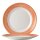 Arcoroc Essteller aus der Serie Brush mit einem orange-farbigen Streifendekor und einem Durchmesser von 235 millimeter sind die ideale Lösung für Kindergarten oder Altenheim