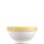 Arcoroc Suppenschale aus der Serie Brush mit einem gelb-farbigen Streifendekor und einem Fassungsvermögen von einundfünfzig Zentiliter sind die ideale Lösung für Kantine oder Altenheim