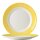 Arcoroc Essteller aus der Serie Brush mit einem gelb-farbigen Streifendekor und einem Durchmesser von 235 millimeter sind die ideale Lösung für Kindergarten oder Altenheim