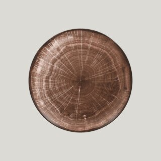Woodart Teller flach coupe  - Oak Brown - Ø 27 cm - Höhe 2,7 cm