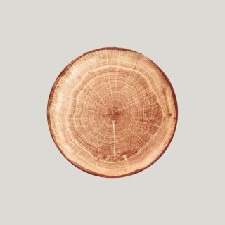 Woodart Teller flach coupe  - Timber Brown - Ø 24 cm