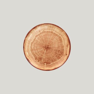 Woodart Teller flach coupe  - Timber Brown - Ø 21 cm
