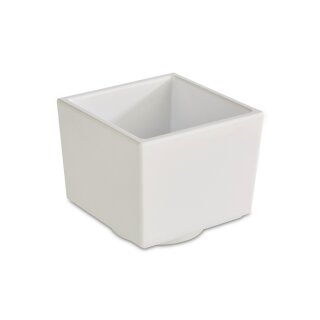 ASIA PLUS Bento Box eckig aus Melamin - 7,5 x 7,5 x 6,5 cm - weiß