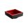 ASIA PLUS Bento Box eckig aus Melamin - 7,5 x 7,5 x 3 cm - rot/schwarz
