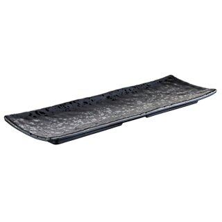 GLAMOUR Tablett aus Melamin - schwarz - 37 x 11 cm - H: 2,5 cm
