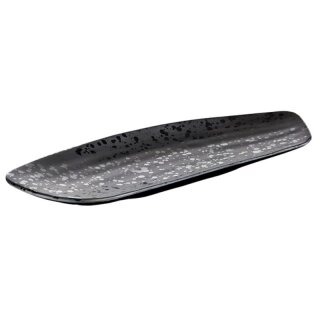 GLAMOUR Tablett aus Melamin - schwarz - 30 x 11 cm - H: 3 cm