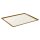 STONE ART Tablett GN 1/2 aus Melamin - weiß/braun - 32,5 x 26,5 cm - H: 1,5 cm
