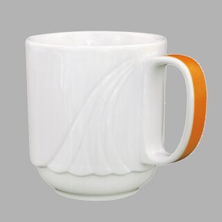 Eschenbach Ambiente Plus -Orange- Kaffeebecher mit Henkel stapelbar, Inhalt: 26 cl