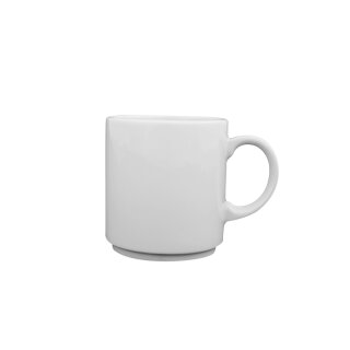 Eschenbach System -weiß- Kaffeebecher mit Henkel stapelbar, Inhalt: 26 cl