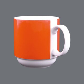 Eschenbach System -Orange- Kaffeebecher mit Henkel stapelbar, Inhalt: 30 cl