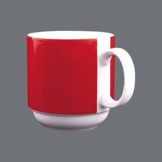 Eschenbach System -Rot- Kaffeebecher mit Henkel stapelbar, Inhalt: 30 cl
