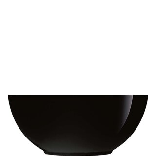 Schwarze runde Glasschale aus Opalglas mit einem Durchmesser von 120 mm