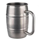 Beer Mug Becher, Edelstahl Vintage, Inhalt: 50 cl