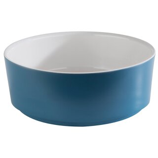 Melamin Schale HAPPY BUFFET, Ø 20 cm, H: 7 cm, weiß/blau, Inhalt: 1,5 Liter