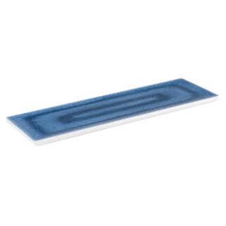 Melamin GN 2/4 Tablett BLUE OCEAN, 53 x 16,2 cm, H: 2 cm, Farbe: blau/weiß