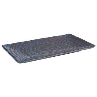 Melamin Tablett / Sushiboard LOOPS, Farbe: blau/grau, 23,5 x 13,5 cm, H: 1,5 cm