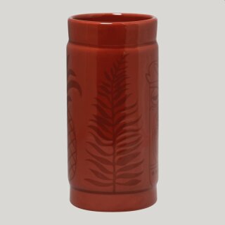 RAK Porzellan, Tiki Becher Aztek, Farbe: Rot, Ø 7 cm, H.: 14,5 cm, Inhalt 40 cl