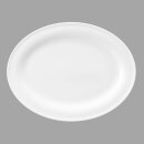 Porzellan Platte oval in weiß mit einem gut...