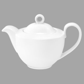 Teekännchen Porzellan mit Deckel und Henkel komplett in weiß