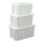 Stapelbehälter, Volumen: 50 Liter Material: HD PE, weiß, mit Deckel