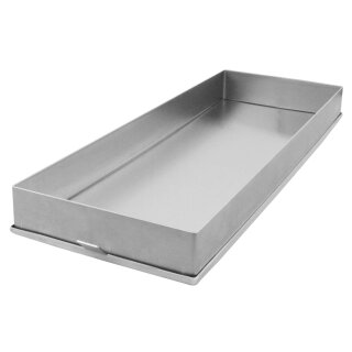 Schnittkuchenblech aus Aluminium 2 tlg. 580 x 200 x 50 mm, Boden und Backrahmen