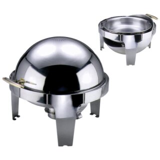 Roll Top Chafing Dish rund 47 cm mit elektrischer Heizplatte, 6,8 Liter