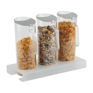 Cerealien-Bar 7-teilig - 38 x 15,5 x 4 cm - 3 x 1,5 Liter