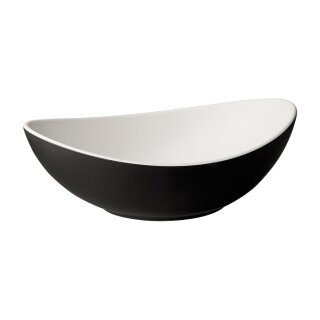 Schale HALFTONE - Melamin - schwarz/weiß - 17,5 x 13,5 cm